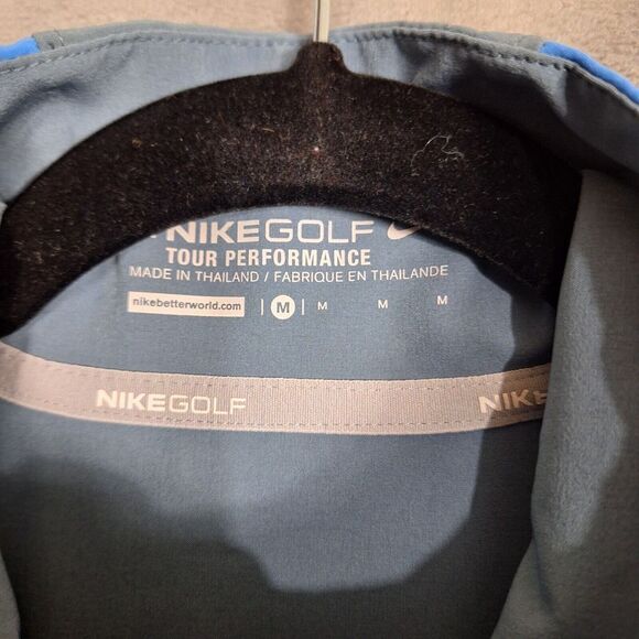 Nike Golf Vest Women Medium Tour Performance Blue Gray 1/4 Zip Pullover Stretch - Picture 3 of 8